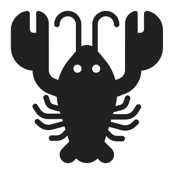 Lobster High Contrast Vector