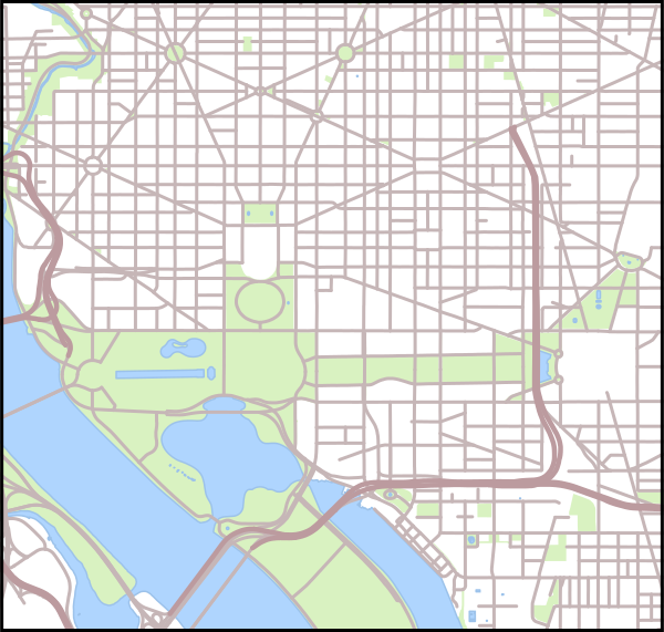 Location map Washington, D.C. central 2