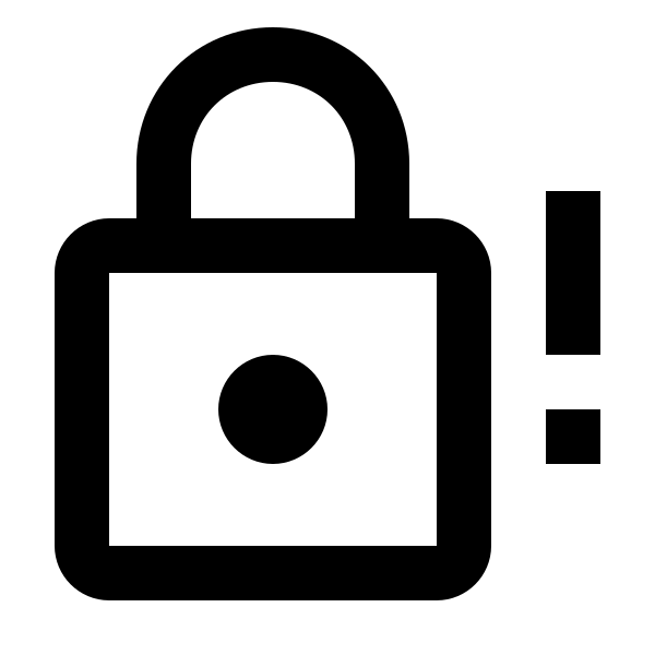 Lock Alert Outline
