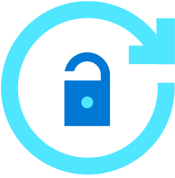 Lock Blue Circle Vector