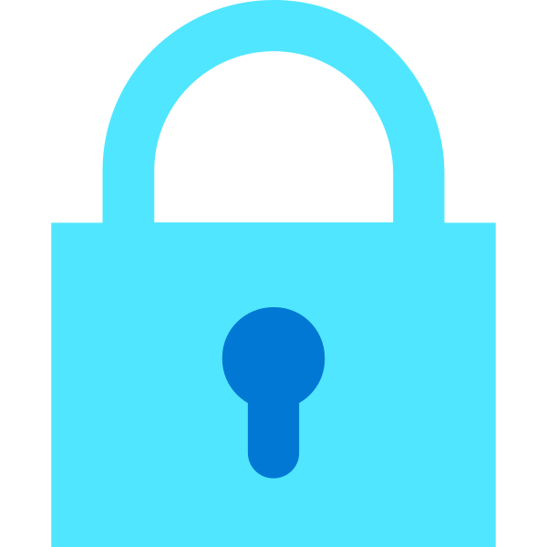 Lock Light Blue Vector
