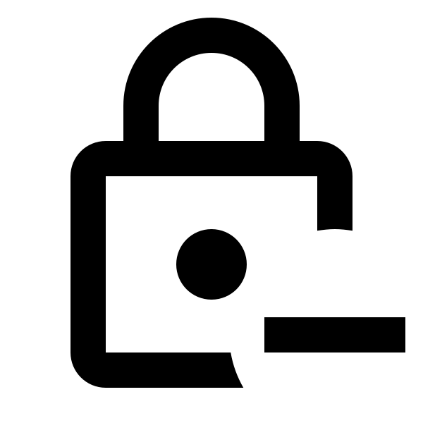 Lock Minus Outline