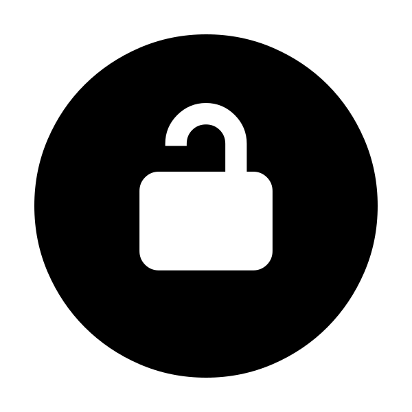 Lock Open Circle Fill