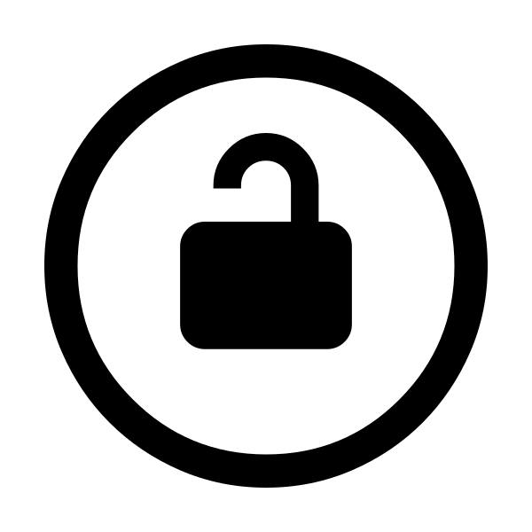 Lock Open Circle
