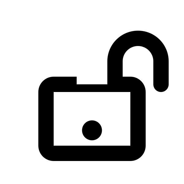 Lock Open Outline Vector