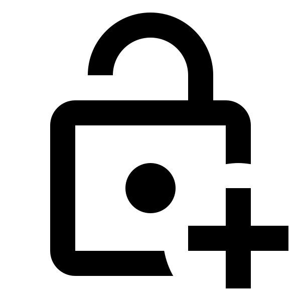 Lock Open Plus Outline