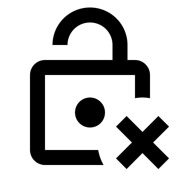 Lock Open Remove Outline