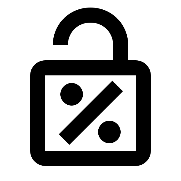 Lock Percent Open Outline