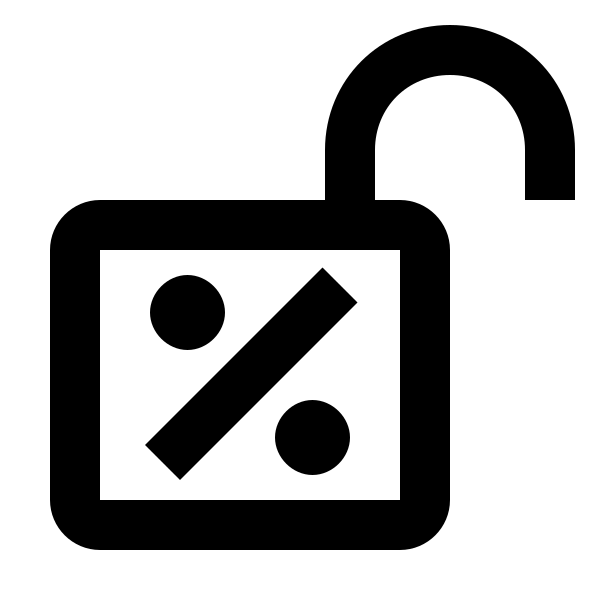 Lock Percent Open Variant Outline