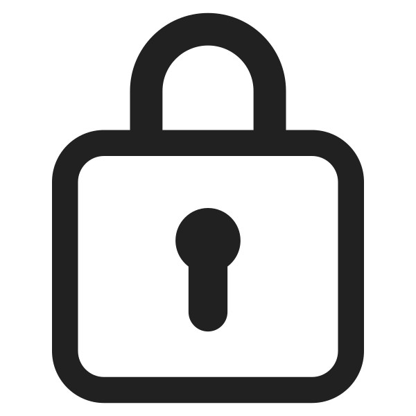 Locked High Contrast Vector