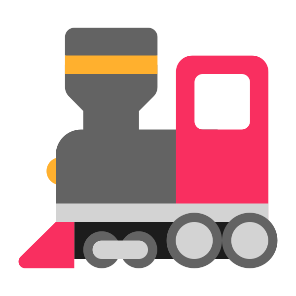 Locomotive Flat Vector