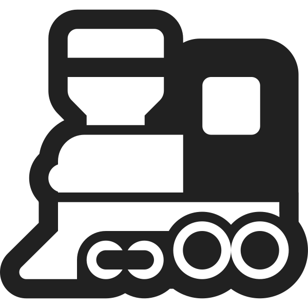 Locomotive High Contrast Vector