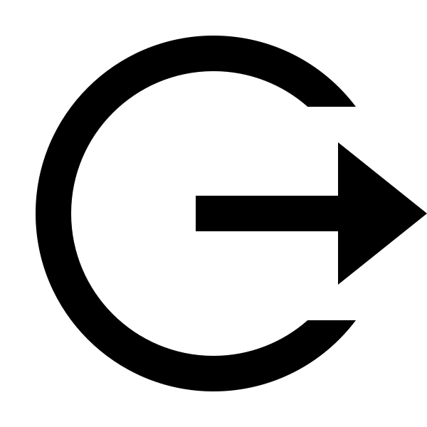 Logout Circle R Line