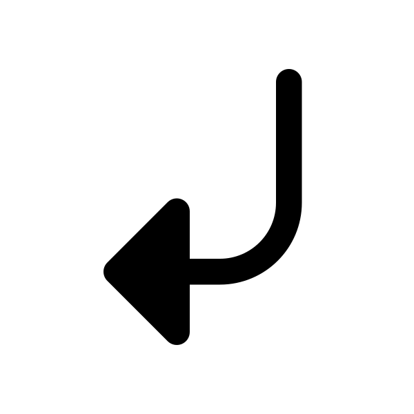 Long Arrow Down Left Vector