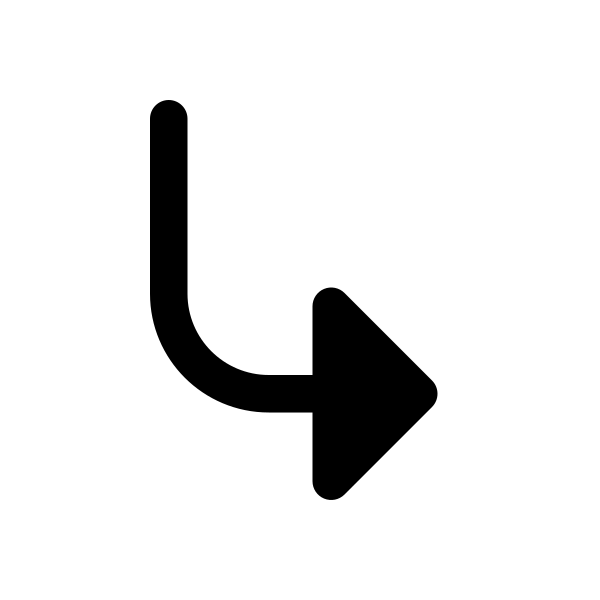 Long Arrow Down Right Vector