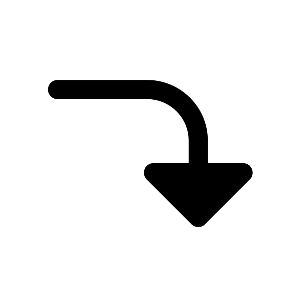 Long Arrow Right Down