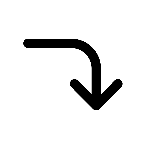 Long Arrow Right Down