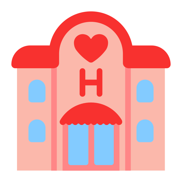 Love Hotel Flat Vector