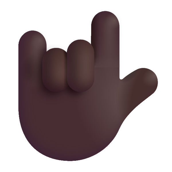 Love You Gesture Color Dark Vector