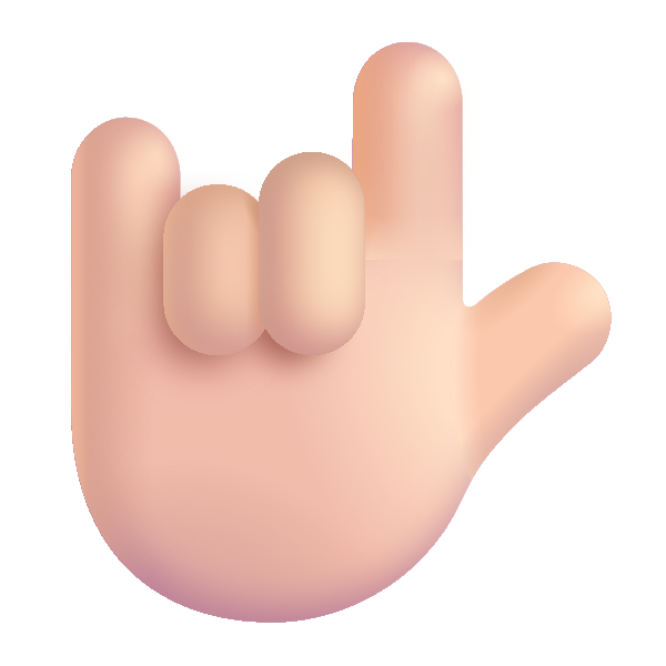 Love You Gesture Color Light Vector