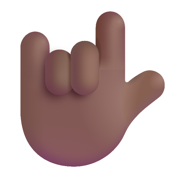 Love You Gesture Color Medium Dark Vector