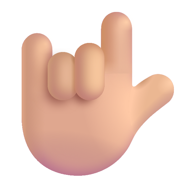 Love You Gesture Color Medium Light Vector