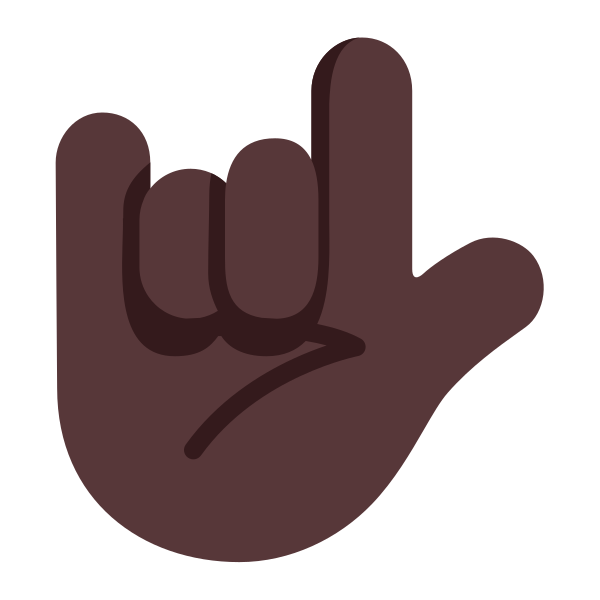 Love You Gesture Flat Dark