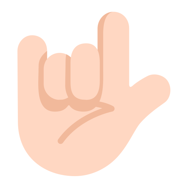 Love You Gesture Flat Light Vector