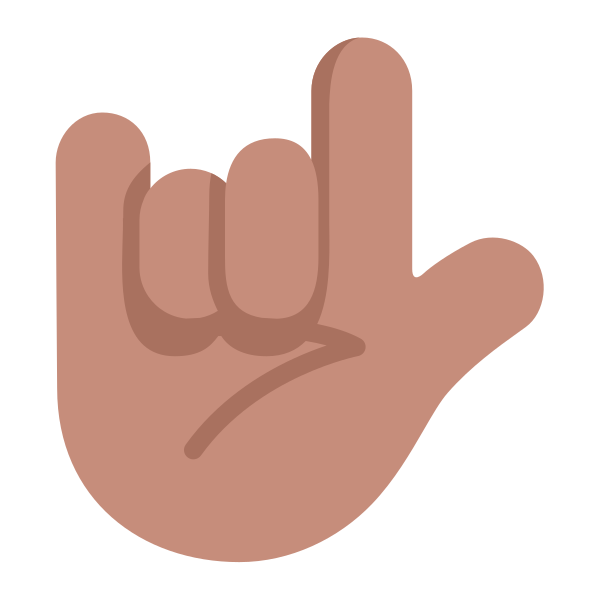 Love You Gesture Flat Medium Vector