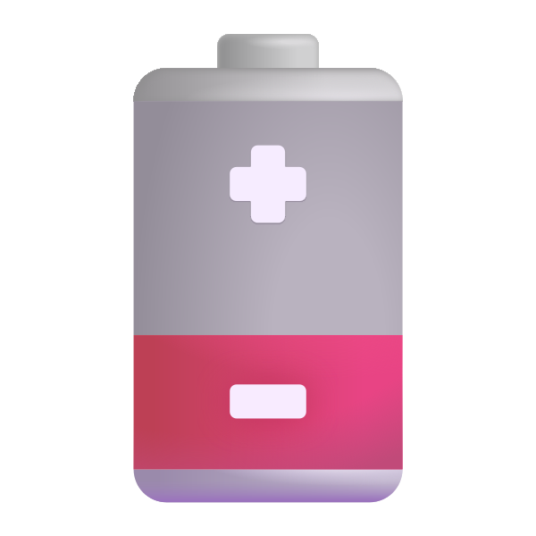 Low Battery Color Vector