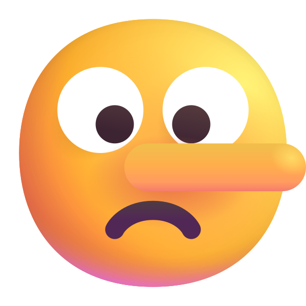 Lying Face Color Vector