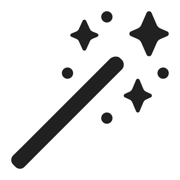 Magic Wand High Contrast Vector