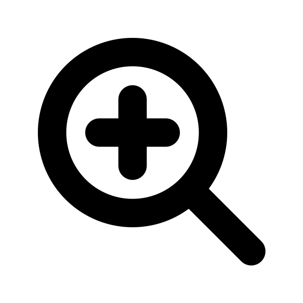 Magnifying Glass Plus Vector