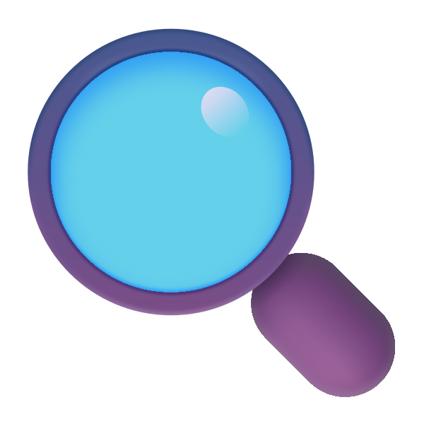 Magnifying Glass Tilted Left Color