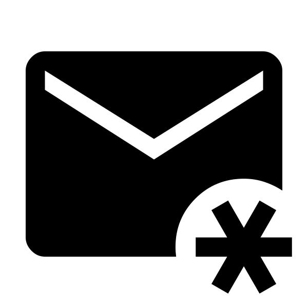 Mail Asterisk Fill
