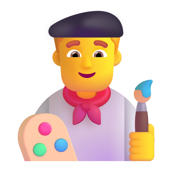 Man Artist Color Default Vector