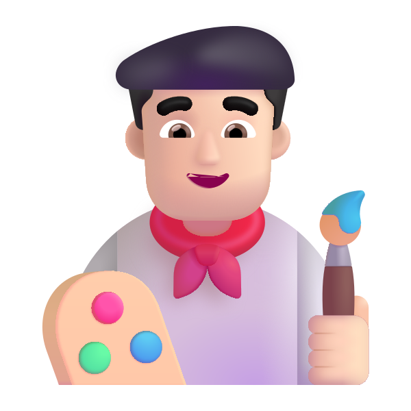 Man Artist Color Light Vector