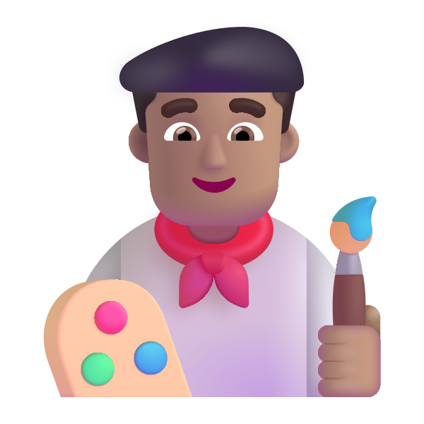 Man Artist Color Medium Vector
