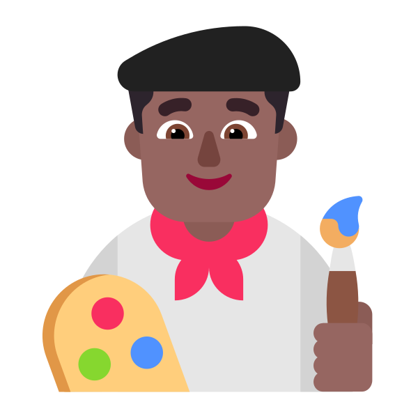 Man Artist Flat Medium Dark