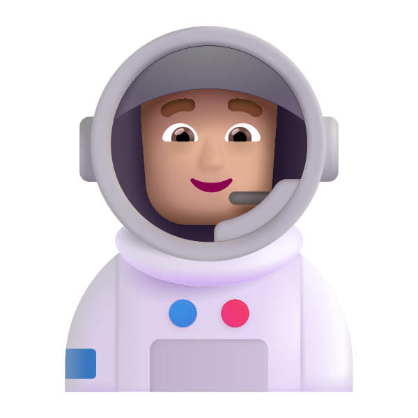 Man Astronaut Color Medium Light