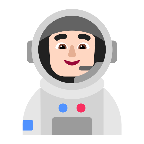 Man Astronaut Flat Light Vector
