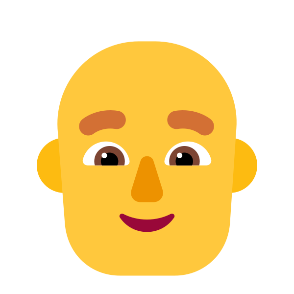 Man Bald Flat Default Vector