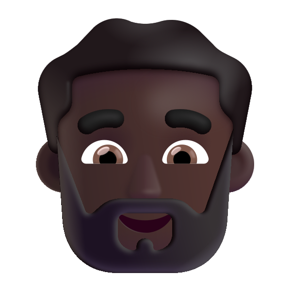 Man Beard Color Dark Vector
