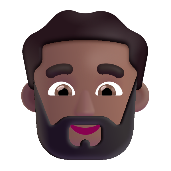 Man Beard Color Medium Dark Vector