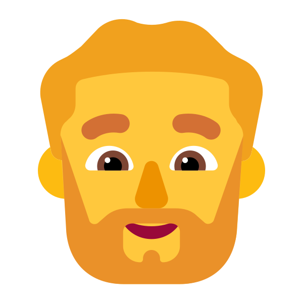 Man Beard Flat Default Vector