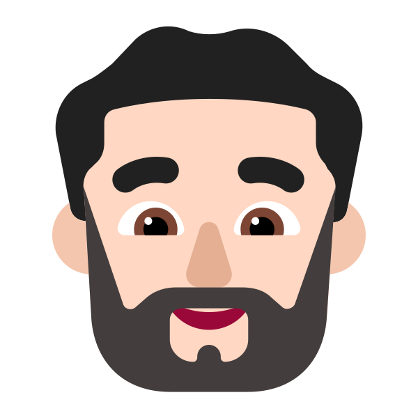 Man Beard Flat Light Vector