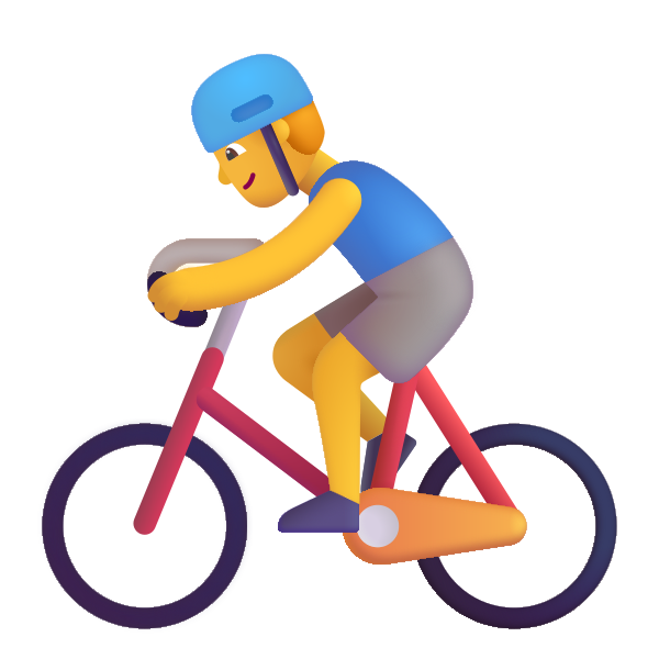 Man Biking Color Default Vector