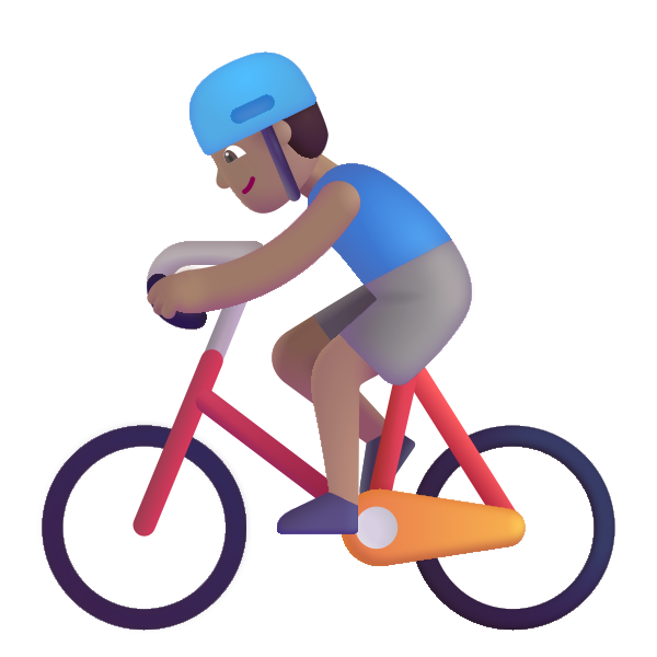 Man Biking Color Medium