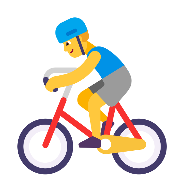 Man Biking Flat Default Vector