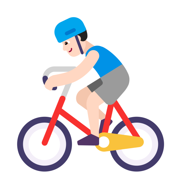 Man Biking Flat Light Vector